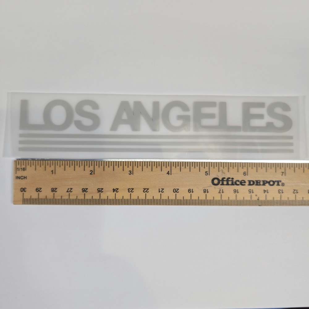 Los Angeles Silicon Heat Transfer Ivory/White Vinyl Iron On 1pc 1x7